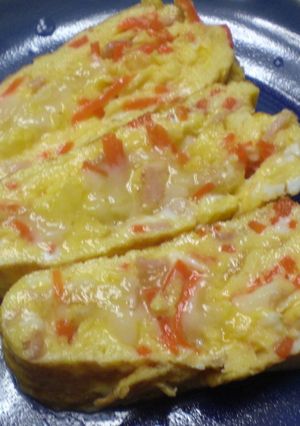人参とベーコンのチーズ玉子焼き-レシピのメイン写真