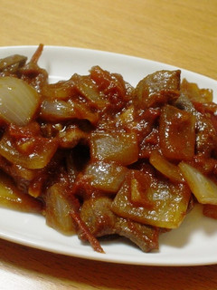 レバーとタマネギのトマト煮-レシピのメイン写真