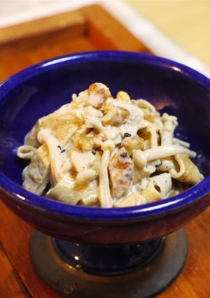 焼麩とエノキとクルミのクリームごま和え-レシピのメイン写真