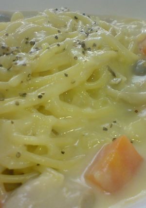 ｶﾙﾎﾞﾅｰﾗ風ｼﾁｭｰdeﾊﾟｽﾀ-レシピのメイン写真