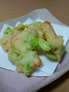 ♥そら豆とエビちゃんの天ぷら♥-レシピのメイン写真