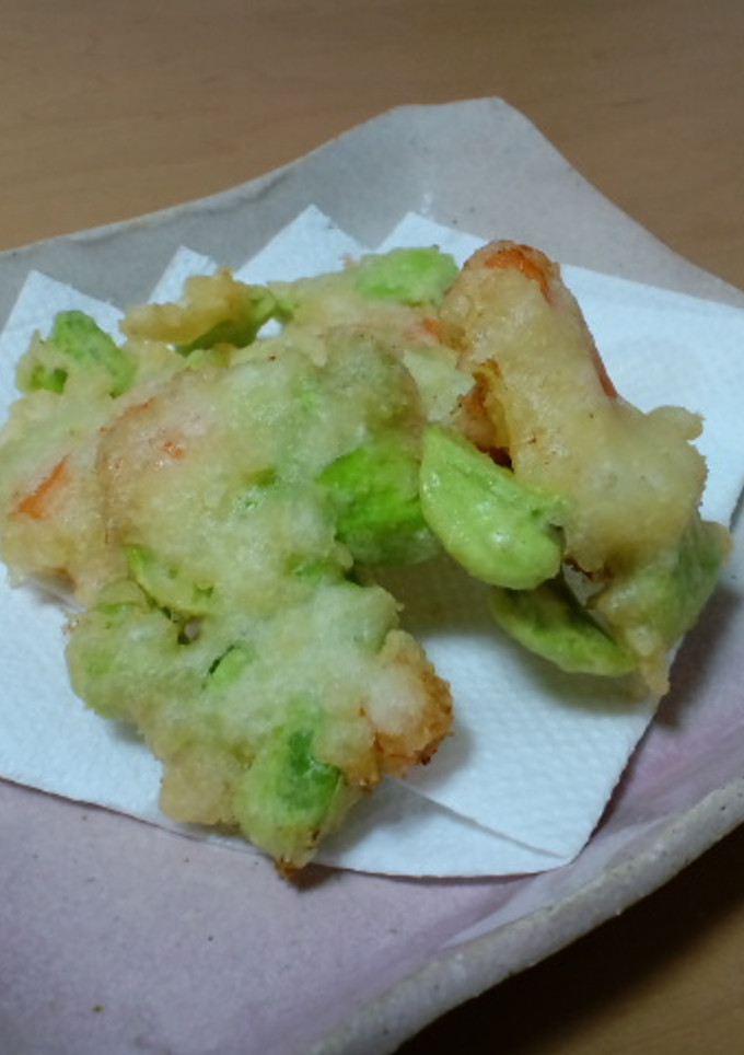♥そら豆とエビちゃんの天ぷら♥-レシピのメイン写真