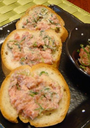 ＊＊マグロのネギトロ・マヨをフランスパンで＊＊-レシピのメイン写真