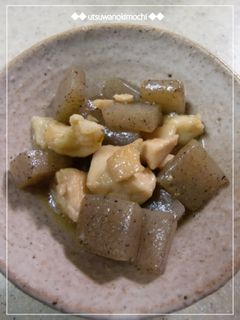 ゆず胡椒風味の鶏こんにゃくの炒め煮-レシピのメイン写真
