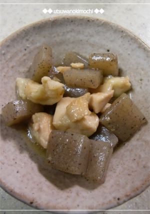 ゆず胡椒風味の鶏こんにゃくの炒め煮-レシピのメイン写真