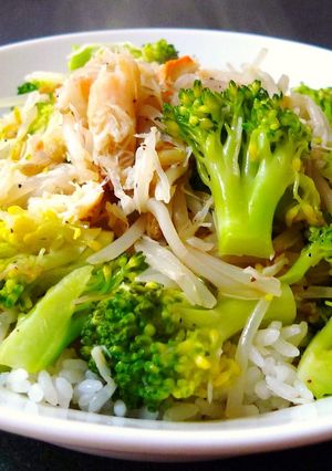 ブロッコリーとカニのあんかけご飯-レシピのメイン写真