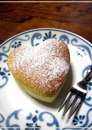 * ハートの半熟チーズケーキ *-レシピのメイン写真