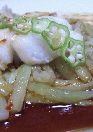 茄子素麺と白身蒸し-レシピのメイン写真