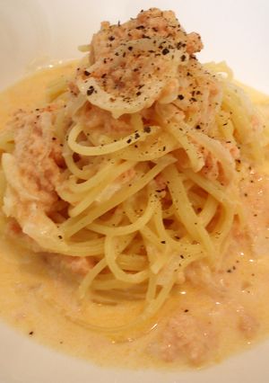 鮭フレークとヨーグルトのクリームパスタ-レシピのメイン写真