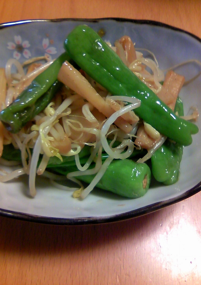 しし唐メンマもやしの炒め物-レシピのメイン写真