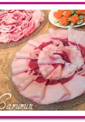 食卓に花が咲いたよ☆ぼたん鍋-レシピのメイン写真