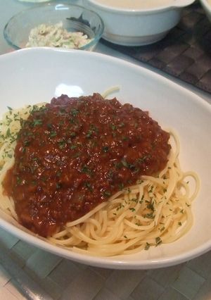 我が家のミートソーススパゲティ-レシピのメイン写真
