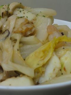 エリンギと白菜とシーフードのオイスター炒め-レシピのメイン写真