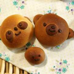 รูปของ 動物パン＊パンダとクマ