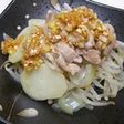 野菜たっぷりの蒸し鶏+ネギ中華ダレ