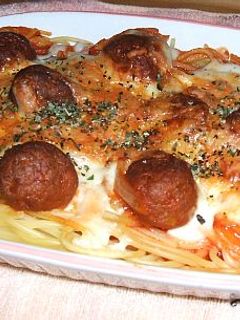 パスタを使ったミートボールグラタン-レシピのメイン写真