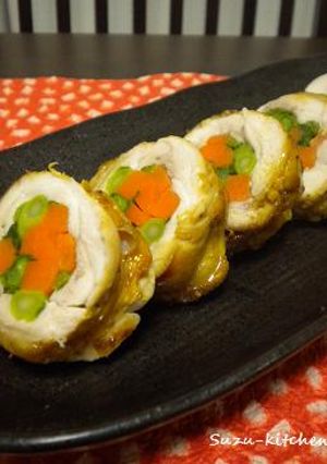菜花と人参のチキンロール-レシピのメイン写真