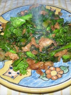 菜の花と南関揚げ(油揚げ)の炒め物-レシピのメイン写真