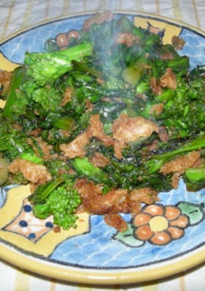 菜の花と南関揚げ（油揚げ）の炒め物-レシピのメイン写真