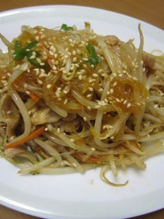 ご飯がすすむ!もやしと春雨の韓国風炒め-レシピのメイン写真