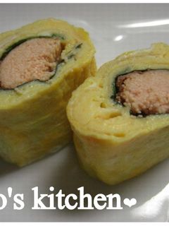 お弁当のおかず❀たらこと大葉の卵焼き-レシピのメイン写真