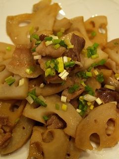 やみつき!簡単! レンコンと豚肉の炒め物-レシピのメイン写真