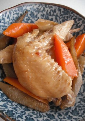 手羽先と根菜の甘辛炒り煮-レシピのメイン写真