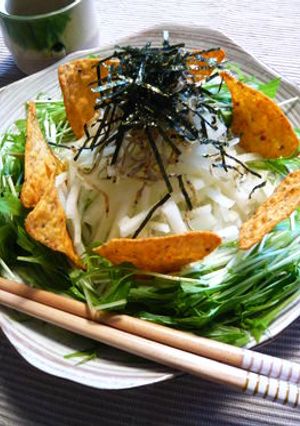 居酒屋風＊大根サラダ＆タコスチップス-レシピのメイン写真
