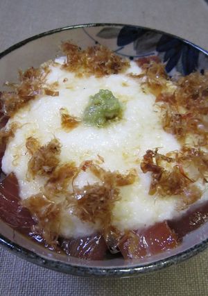 思い出の味…♪漬けマグロの山かけマグロ丼-レシピのメイン写真