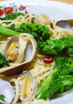 菜の花とアサリのパスタ-レシピのメイン写真