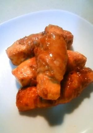 時短＆経済的ご飯にあう焼き豆腐の豚肉巻き-レシピのメイン写真