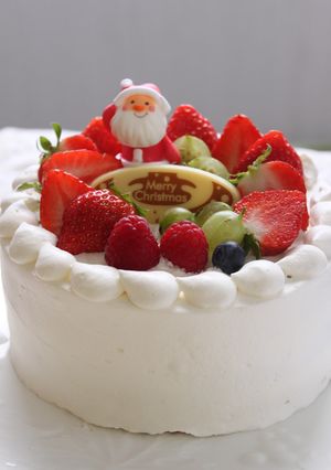 クリスマス☆ショコラ生地のショートケーキ-レシピのメイン写真