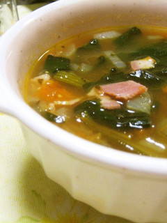 冷凍ほうれん草で、簡単トマト味スープ♪-レシピのメイン写真