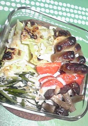 簡単☆温野菜のグリルたらこマヨソースがけ-レシピのメイン写真