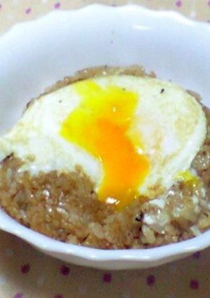 私のまかない・半熟卵のチーズ醤油ご飯-レシピのメイン写真