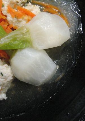 ♡春雨入り♪　鶏団子とカブのスープ♡-レシピのメイン写真