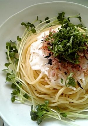 長いもと生ふりかけの冷製パスタ-レシピのメイン写真