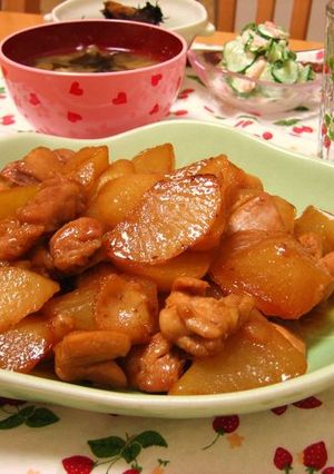 大根と鶏肉の醤油炒め-レシピのメイン写真