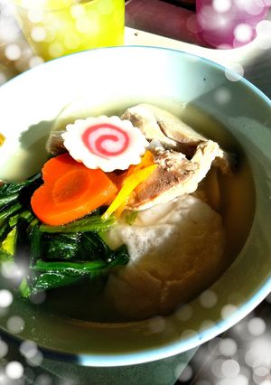 お正月☆鶏だしの黄金お雑煮-レシピのメイン写真