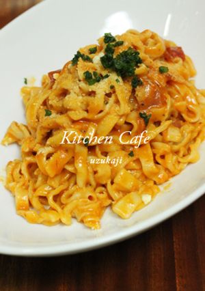 ケチャップ入りトマトクリームパスタ-レシピのメイン写真