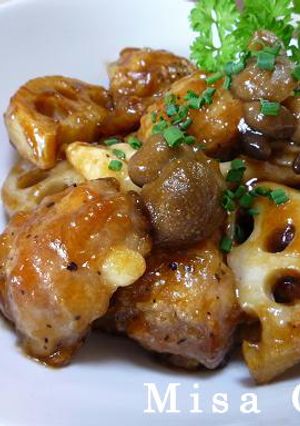 コクウマ鶏肉とれんこんのバスサミコ酢炒め-レシピのメイン写真