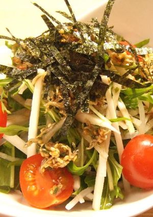 大根と水菜と長芋の居酒屋風じゃこサラダ-レシピのメイン写真