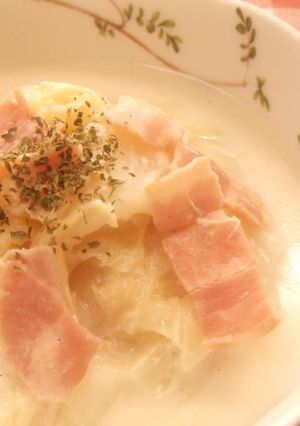圧力鍋で。白菜とベーコンのミルク蒸し煮-レシピのメイン写真