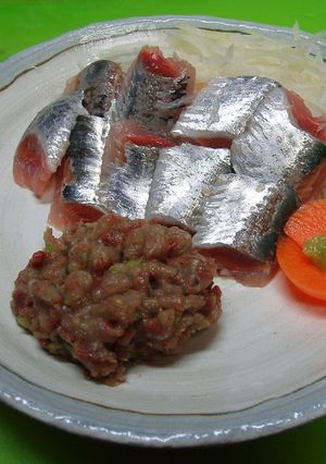 いわしの刺身となめろう-レシピのメイン写真