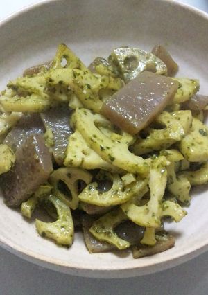 ヘルシー♪蓮根と蒟蒻のイタリアンきんぴら-レシピのメイン写真
