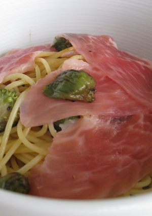 生ハムとふきのとうのペペロンチーノ-レシピのメイン写真