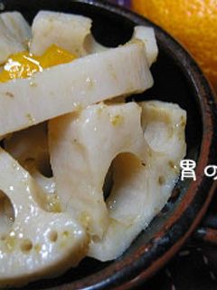 ゆずごしょうバターで…レンコンのレンチン-レシピのメイン写真
