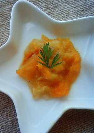 離乳食初期〜☆かぼちゃとバナナのデザート-レシピのメイン写真