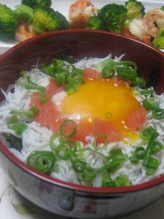 しらす明太とろろ丼-レシピのメイン写真