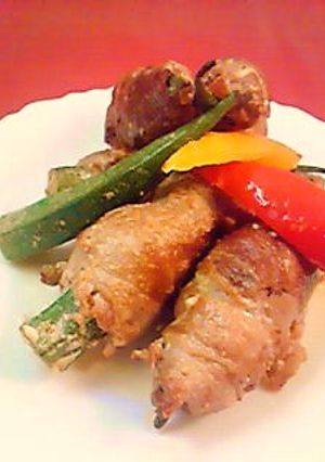 簡単オクラの豚肉巻き♪お弁当に！-レシピのメイン写真